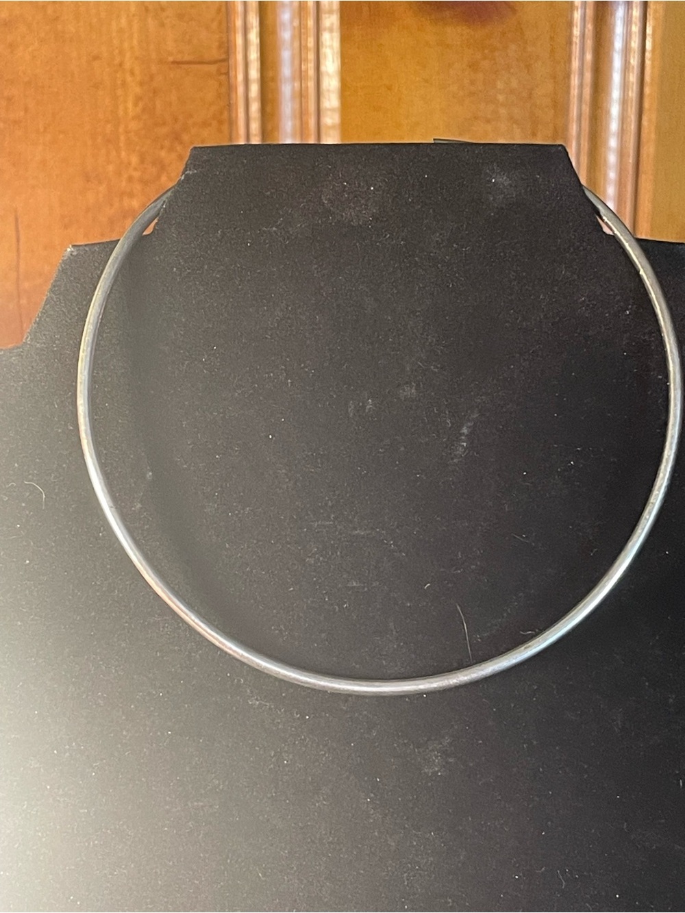 Vintage Sterling Silver Wire Torque Choker Necklace. 925 Fine Jewelry Signed